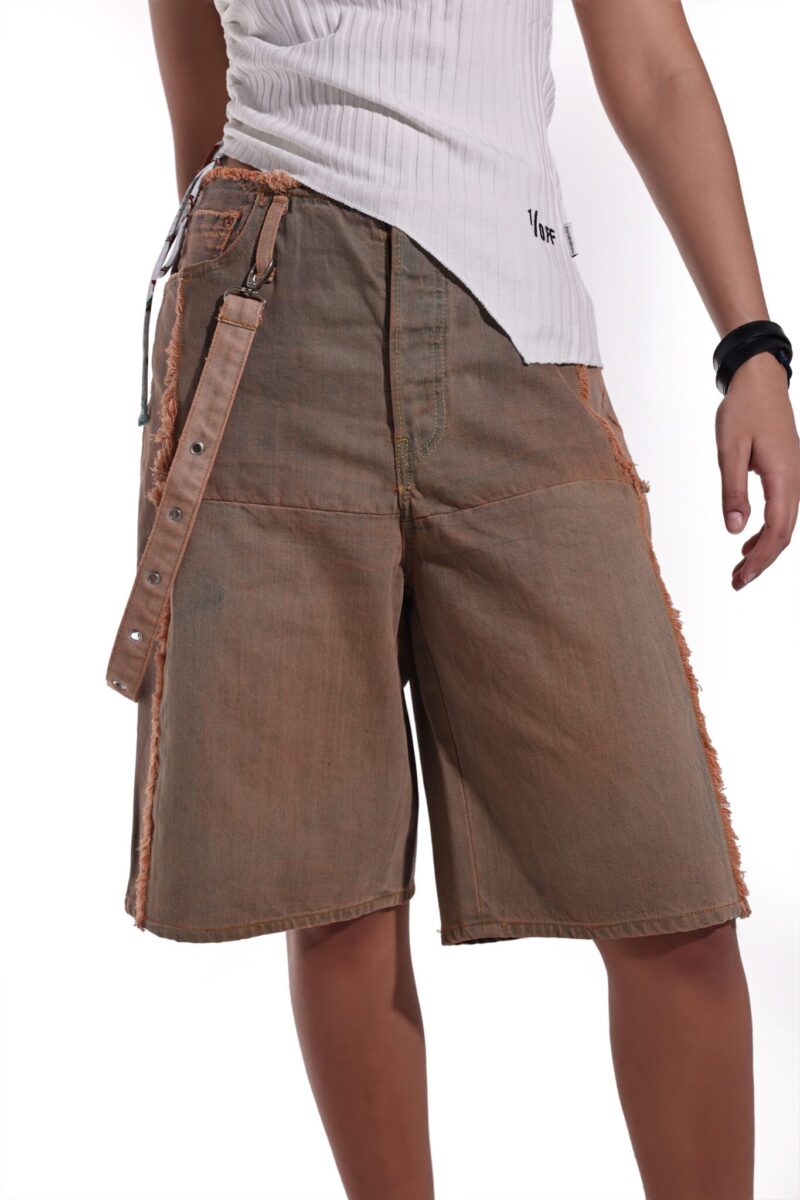 1/OFF Paris - Desert jeans patchwork over-dyed shorts - epoqueu