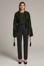 Track soft jersey wide sleeves rope green - epoqueu