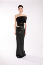 ATLEIN- Side ruched long skirt - epoqueu