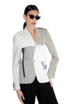1/OFF Paris- Beige Grey blazer sleeves - epoqueu