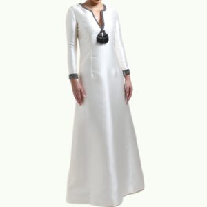 Farah ANgsana - Ivory silk mijado long tunic gown - epoqueu