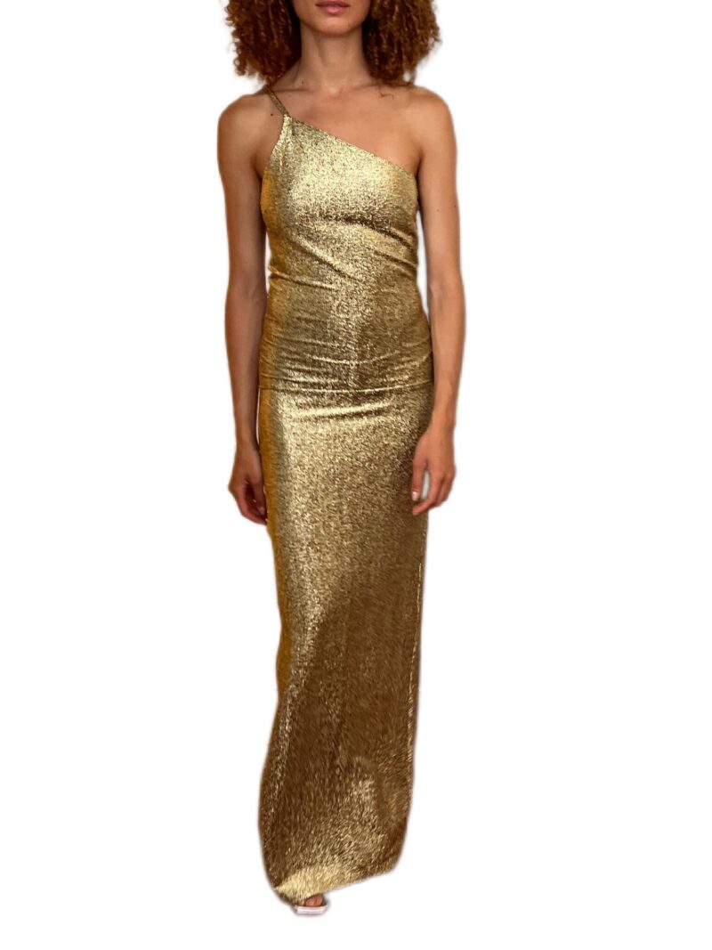 bogdar - Elliot long one strap golden dress - epoqueu