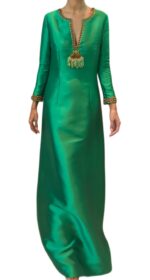Farah Angsana - Garina emerald green couture long dress - epoqueu
