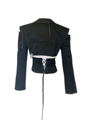 APNOEA - cotton crop jacket with black corset - epoqueu
