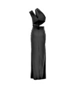 ATLEIN- Black shiny jersey cut-out dress - epoqueu