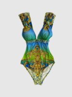 Printed with crystals swimsuit - epoqueu
