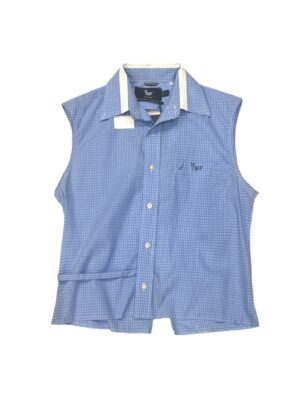 1/OFF Paris - Blue cropped sleeveless shirt - epoqueu