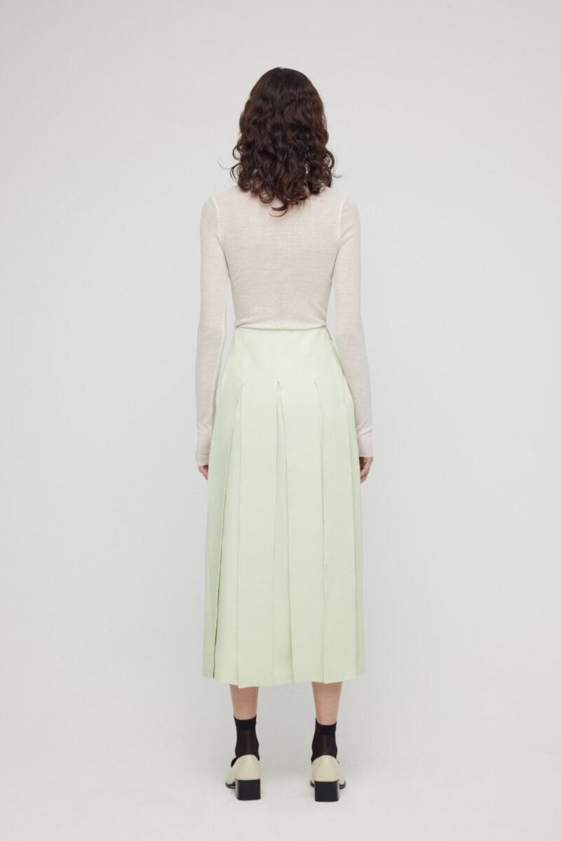 Light pistachio cut-out skirt - epoqueu