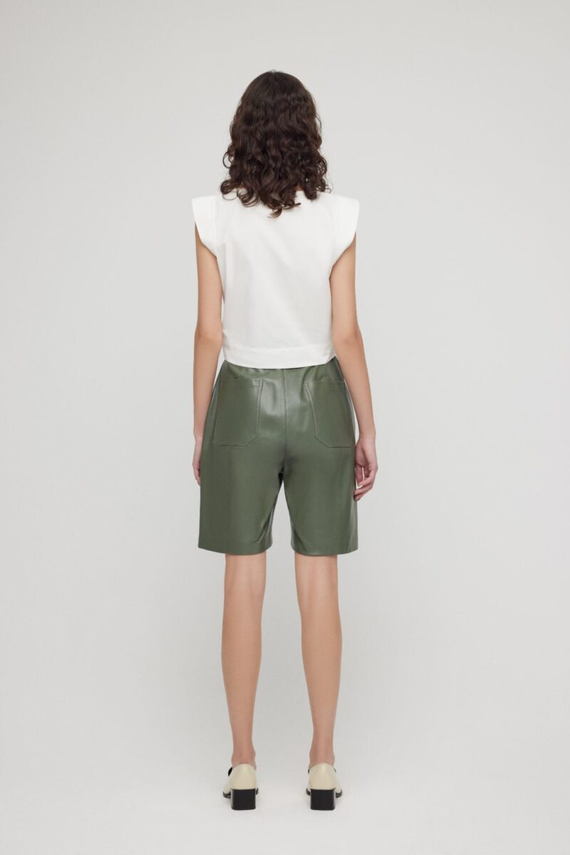 High waist leather shorts - epoqueu