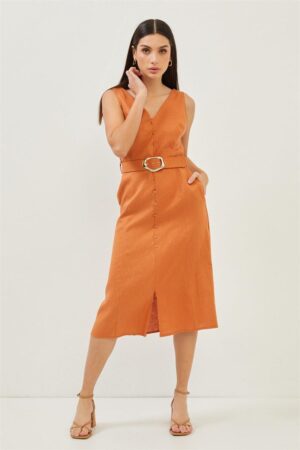 Dusty Orange Dress - epoqueu